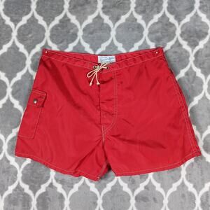 Kanvas By Katin Boardshorts Women Size 31 Red Lifeguard Vintage Surf